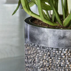 Luxe Lite Layer Cylinder Planter - Bronze -Plants Sale Store Luxe Lite Layer Cylinder Planter