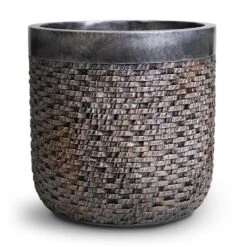 Luxe Lite Layer Cylinder Planter - Bronze -Plants Sale Store Luxe Lite Layer Cylinder Planter Bronze 33x31cm