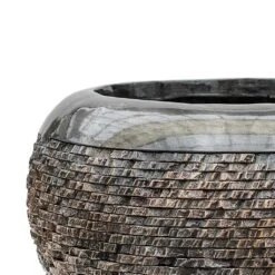 Luxe Lite Layer Globe Planter - Bronze -Plants Sale Store Luxe Lite Layer Globe Planter Bronze Close Up