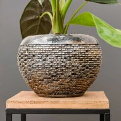 Luxe Lite Layer Globe Planter - Bronze -Plants Sale Store Luxe Lite Layer Globe Planter Small
