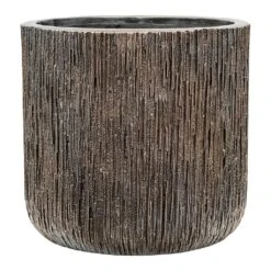 Luxe Lite Waterfall Cylinder Planter - Bronze -Plants Sale Store Luxe Lite Waterfall Cylinder Planter Bronze Large