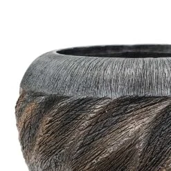 Luxe Lite Wave Globe Planter - Bronze 9 Luxe Lite Wave Globe Planter - Bronze -Plants Sale Store Luxe Lite Wave Globe Planter Bronze Close Up