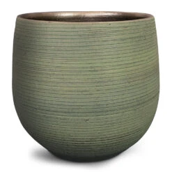 Lydia Plant Pot - Shiny Green