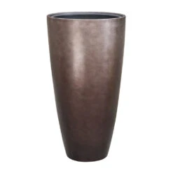 Metallic Partner Planter - Matt Coffee -Plants Sale Store Metallic Partner Planter Matt Coffee 40x75cm