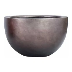 Metallic Plant Bowl - Matt Coffee