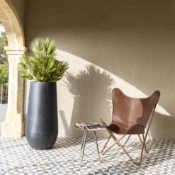 Nax Natural Tall Planter - Black -Plants Sale Store Nax Natural Tall Planter Black 3
