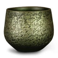 Noor Plant Pot - Velvet Green -Plants Sale Store Noor Plant Pot Velvet Green 16x13cm