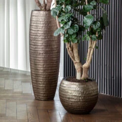 Opus Hammered Globe Planter - Gold 24 Opus Hammered Globe Planter - Gold -Plants Sale Store OpusHammeredPartnerPlanter Gold 3