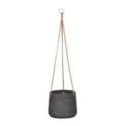 Patt Hanging Plant Pot - Black Washed -Plants Sale Store Patt Hanging Plant Pot Black Washed Large