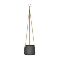 Patt Hanging Plant Pot - Black Washed -Plants Sale Store Patt Hanging Plant Pot Black Washed Small