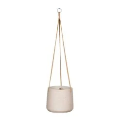 Patt Hanging Plant Pot - Grey Washed -Plants Sale Store Patt Hanging Plant Pot Grey Washed Large