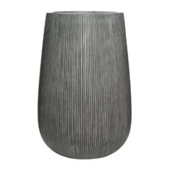 Patt High Plant Vase - Ridged Dark Grey -Plants Sale Store Patt High Plant Vase Ridged Dark Grey 44x66cm