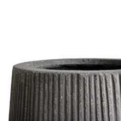Patt High Plant Vase - Ridged Dark Grey -Plants Sale Store Patt High Plant Vase Ridged Dark Grey SWATCH 2
