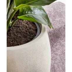 Polystone Coated Plain Balloon Planter - Natural -Plants Sale Store Polystone Coated Plain Balloon Planter Natural Liner