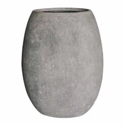 Polystone Coated Plain Balloon Planter - Raw Grey -Plants Sale Store Polystone Coated Plain Balloon Planter Raw Grey 52x68cm