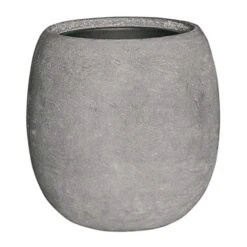Polystone Coated Plain Balloon Planter - Raw Grey -Plants Sale Store Polystone Coated Plain Balloon Planter Raw Grey Small