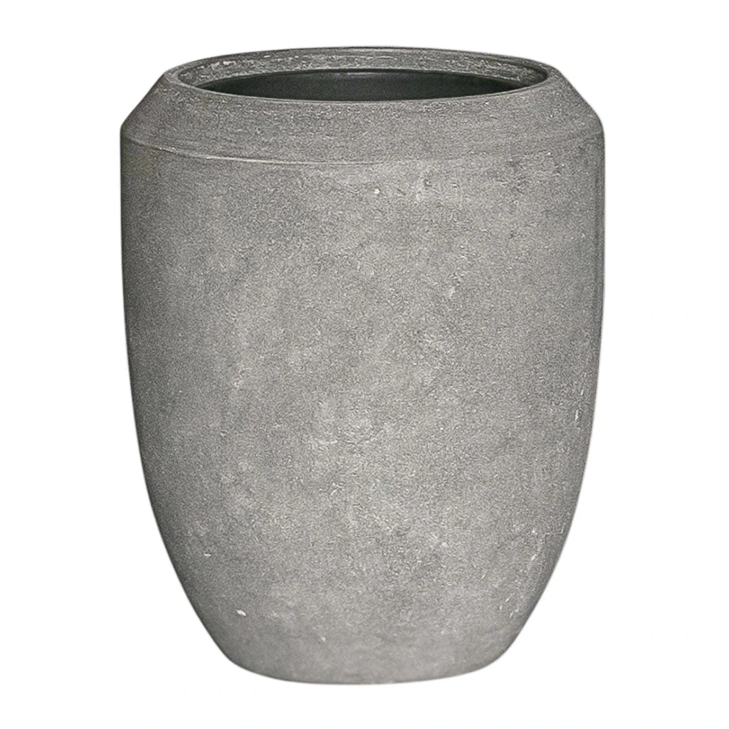 Polystone Coated Plain Coppa Planter - Raw Grey 3 Polystone Coated Plain Coppa Planter - Raw Grey