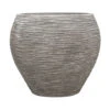 Polystone Coated Ribbed Balloon Planter - Raw Grey -Plants Sale Store Polystone Coated Ribbed Balloon Planter Raw Grey 50x53cm