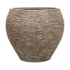Polystone Coated Ribbed Balloon Planter - Rock -Plants Sale Store Polystone Coated Ribbed Balloon Planter Rock 50x53cm