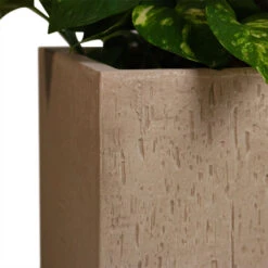 Raindrop Cube Planter - Stone -Plants Sale Store Raindrop Cube Planter Stone 30x30x27cm 2