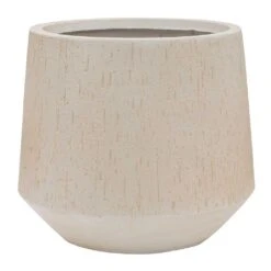 Raindrop Tube Round Planter - Stone -Plants Sale Store Raindrop Tube Round Planter Stone 41x37cm