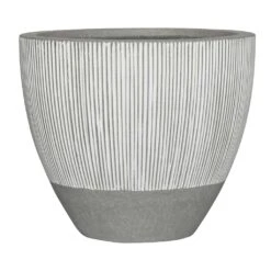 Jesslyn Plant Pot - Ridged White Stripe -Plants Sale Store Ridged Jesslyn Plant Pot White Stripe 51x43cm