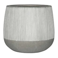 Pax Plant Pot - Ridged White Stripe
