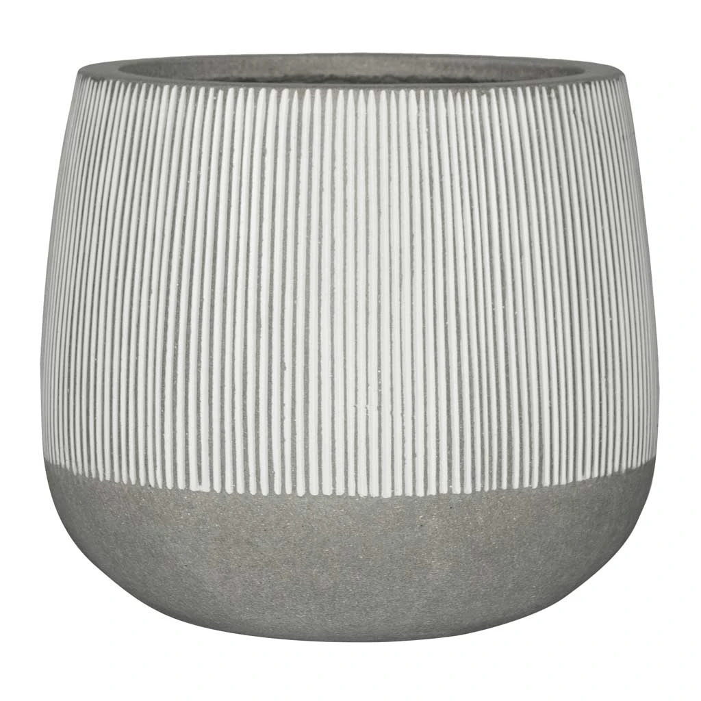 Pax Plant Pot - Ridged White Stripe 3 Pax Plant Pot - Ridged White Stripe