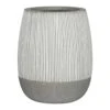 Perry Plant Pot - Ridged White Stripe -Plants Sale Store Ridged Perry Plant Pot White Stripe 33x40cm