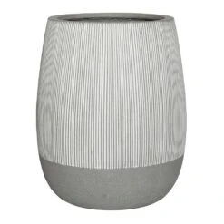 Perry Plant Pot - Ridged White Stripe -Plants Sale Store Ridged Perry Plant Pot White stripe 54x60cm