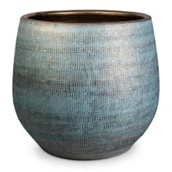 Ryan Plant Pot - Blue Gold -Plants Sale Store Ryan Plant Pot Blue Gold 43x28cm