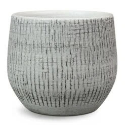 Ryan Plant Pot - White Black 23 Ryan Plant Pot - White Black -Plants Sale Store Ryan Plant Pot White Black Small