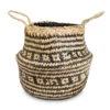 Seagrass Tribal Basket - Black Lined -Plants Sale Store Seagrass Tribal Basket Black Lined 30x25cm