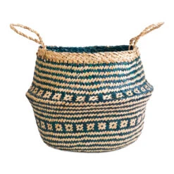 Seagrass Tribal Basket - Teal Lined -Plants Sale Store Seagrass Tribal Basket Teal Lined 35x30cm 3cf5f690 4217 4ad6 a179 90ce7ac4aefb